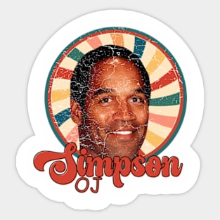 oj simpson ART gift Sticker